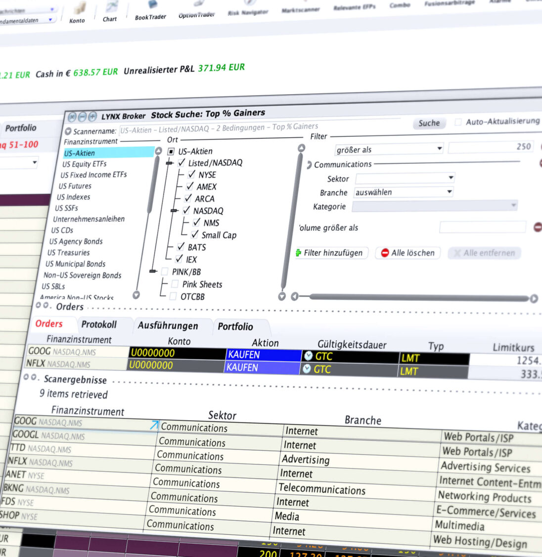 MarktScanner: Wertpapierhandel aus dem Trading Tool