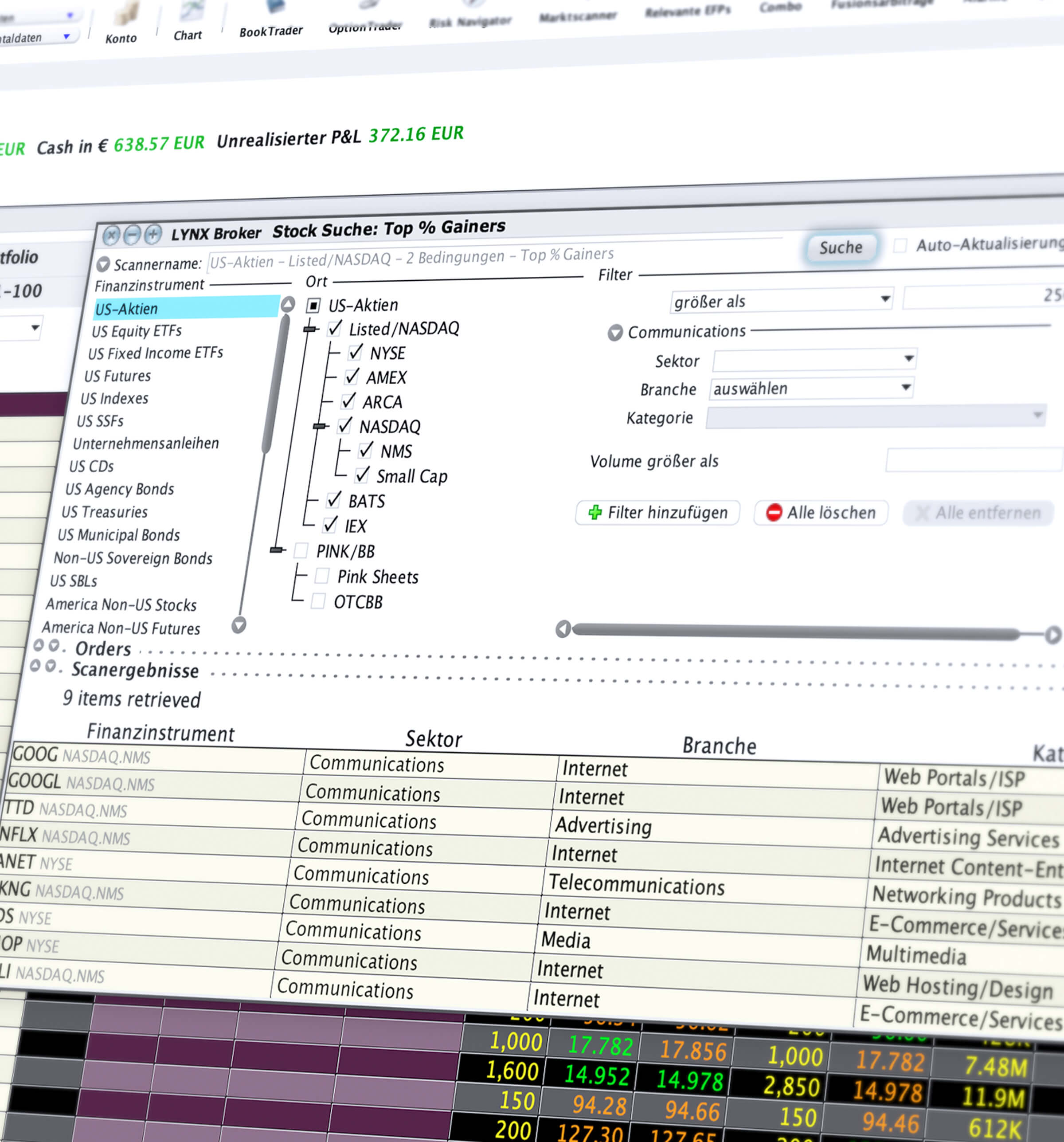 MarktScanner: Wertpapiere finden